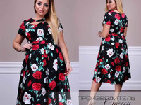 Платье Мод 233 Размеры 48-50, 52-54, 56-58 Ткань коттон Длина изделия