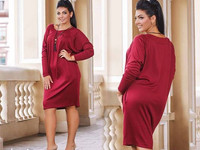 Платье батальное Модель № д41107 Цена 495.00 грн. Размеры - 50,52,54,5