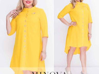 Платье №497-желтый Цена: 570 UAH  Характеристики: Ткань тонкая костюмк
