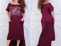 Платье #705\ац Размеры:50-52-54-56 Ткань:трикотаж 370гр