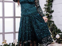 Женский гипюровый костюм 8165 (50-60)  Размеры: 50-52,54-56,58-60 Ткан