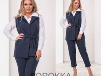 Костюм двойка 550 грн Размеры: 48-50, 52-54 Ткань: креп-костюмка длина