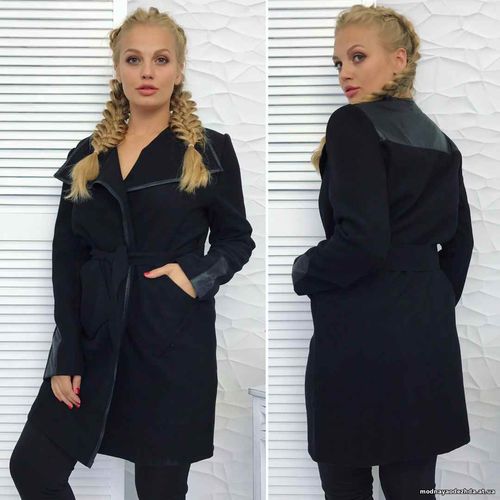 Фото реал мод. 2130 \ро - норма  женское пальто-тренч  Ткань : каш
