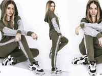 Костюм 3710- \св Ткань: двухнитка, вставки пайетки,  длина кофты 5