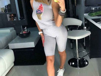 КОСТЮМ “ TOPING » стрейтч -хлопок декорирован принятом из переливающей