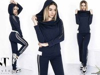 Костюм 3684- \св Ткань: двухнитка, вставки ажурной сетки, Размеры: