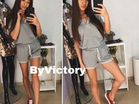 Костюм с шортами Ткань летняя петельная двунить с ниткой люрекса (очен