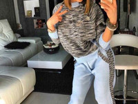 ВЯЗАННЫЙ КОСТЮМ Пряжа итальянский меланжевый хлопок с Ангорой ,декорир