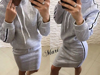 тёплый костюм с юбкой Ткань трехнитка Размер 42/44/46 450грн Размер 48