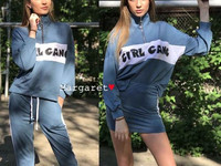 Очень крутой и стильный костюм-тройка "Девочка-банда" Размер