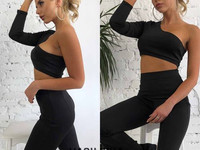 В515 костюм топ+брюки ткань дайвинг размер с-м цена 470.00 грн.