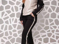 Костюм 720грн , 42-44 двунитка + двусторонняя паетка, черный, темносин