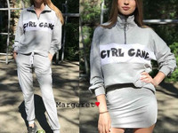 Очень крутой и стильный костюм-тройка "Девочка-банда" Размер