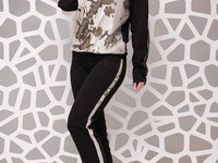 Костюм 720грн , 42-44 двунитка + двусторонняя паетка, черный, темносин