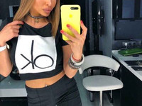 КОСТЮМ “OK” плотный стрейчевый трикотаж декорировано вышивкой -принтом