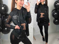 NEW костюм «77» Материал:Микродайвинг + сетка Цвета:чёрный,бутылка Раз