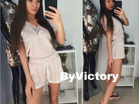 Костюм с шортами Ткань летняя петельная двунить с ниткой люрекса (очен