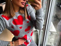 КОСТЮМ «HEART» НЕЖНАЯ ПРЯЖА ХЛОПОК/АКРИЛ ПОДХОДИТ ДЛЯ ПРОГУЛОК И ПОВСЕ