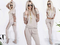 Костюм 3710- \св Ткань: двухнитка, вставки пайетки,  длина кофты 5