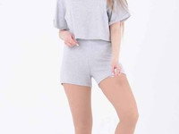 Костюм Код товара: 3653 Материал: летняя тонкая вязка Цвет: серый Разм