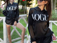 Мегахит костюмчик из шёлка Армани в стиле VOGUE с объёмным верхом и св