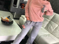 КОСТЮМ «ШИНШИЛЛА» брюки Тринити на флисе ,Свитшот выполнен из Эко меха