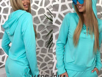 В549 Костюм тройка ( кофта+штаны+шорты) с-м персик, серый, мята,черный