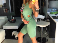 КОСТЮМ “ TOPING » стрейтч -хлопок декорирован принятом из переливающей