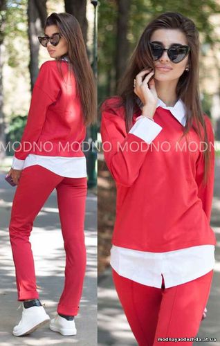 Супер эффектная новинка смарт костюм, состоящий из свитшота с имитацие