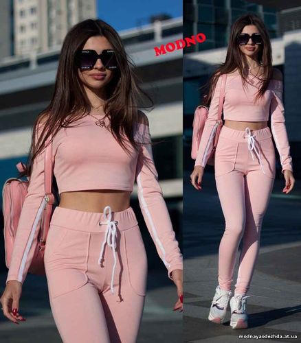 Новиночка Универсальный летний костюмчик в стиле спорт шик с голыми пл