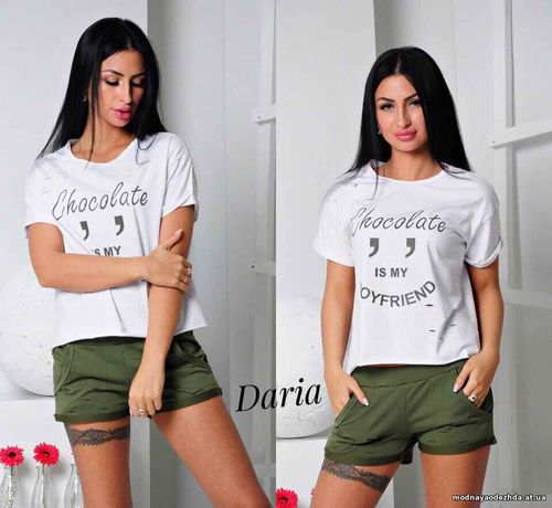 Костюм: (шорты + футболка свободного кроя ). Ткань : футболка - х / б Костюм: (шорты + футболка свободного кроя ). Ткань : футболка - х / б