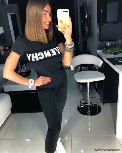 КОСТЮМ «GIV” плотный стрейчевый трикотаж декорирован вязанной принтова КОСТЮМ «GIV” плотный стрейчевый трикотаж декорирован вязанной принтова