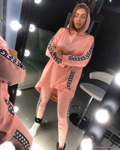 NEW COLLECTION «SMART 2» из бархатного трикотажа декорирован брендовой