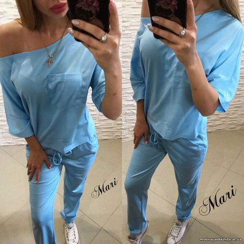 Костюм *карманчик* Цена 480 грн. Кофта свободного кроя на одно плечо,