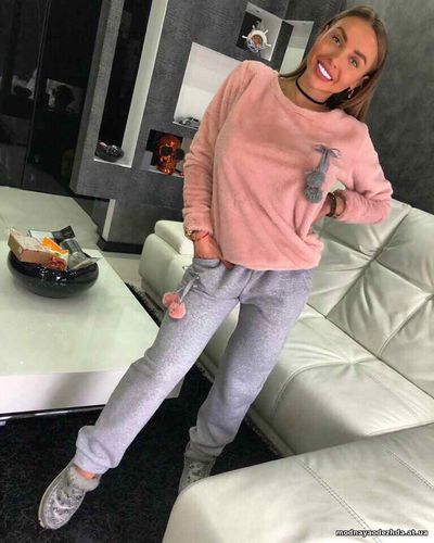 КОСТЮМ «ШИНШИЛЛА» брюки Тринити на флисе ,Свитшот выполнен из Эко меха КОСТЮМ «ШИНШИЛЛА» брюки Тринити на флисе ,Свитшот выполнен из Эко меха