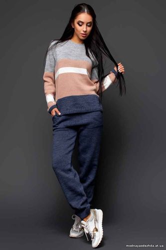 Костюм «Жасмин» цвет по брюкам фиалет, сирень, джинс , шоколад длина б Костюм «Жасмин» цвет по брюкам фиалет, сирень, джинс , шоколад длина б