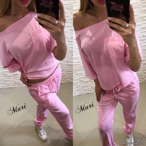 Костюм *карманчик* Цена 480 грн. Кофта свободного кроя на одно плечо,