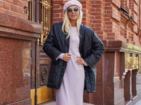 Чёрная удлиненная стёганная куртка на силиконе Размеры: xs, s, m, l Цв