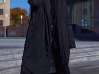 Пальто с капюшоном «Марио « . Oversize Плащевка Канада на силиконе 200