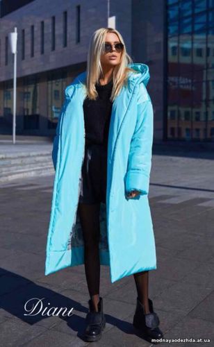 Пальто с капюшоном «Марио « . Oversize Плащевка Канада на силиконе 200
