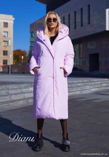 Пальто с капюшоном «Марио « . Oversize Плащевка Канада на силиконе 200