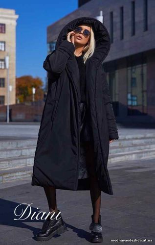 Пальто с капюшоном «Марио « . Oversize Плащевка Канада на силиконе 200