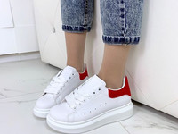 Код 11608 Кеды = Alfxanoer mcqu_n= , цвет : WHITE + RED материал: экок