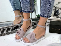 Код 11273 Босоножки = Tassels =, цвет: Dirty pink, материал: НАТУР. ЗА