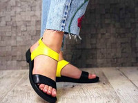 Код 3816 Удобные босоножки Vivian. Натуральная кожа. Каблук 2,5см, под