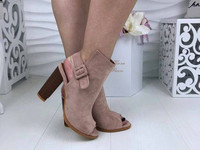 Код 897  Босоножки STYLE,  цвет беж ,  материал эко замш ,  каблук 9,5