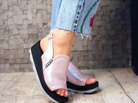 Код 3790 Босоножки Comfort. Натуральная кожа. Подошва сзади 5см, спере