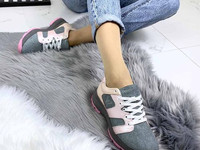 Код 11279 Кроссовки =LouIs_Vit= .цвет:PINK+GREY материал: НАТУР.КОЖА+Н