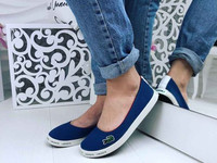Код 983  Мокасины =Lacoste= ,  материал котон ,  с подкладом сеткой ,