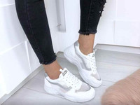 Код 11698 Кроссовки = Balenciaga=, цвет: Белый,  материал: сетка + эко